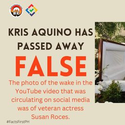 Fact Check: Kris Aquino has passed away