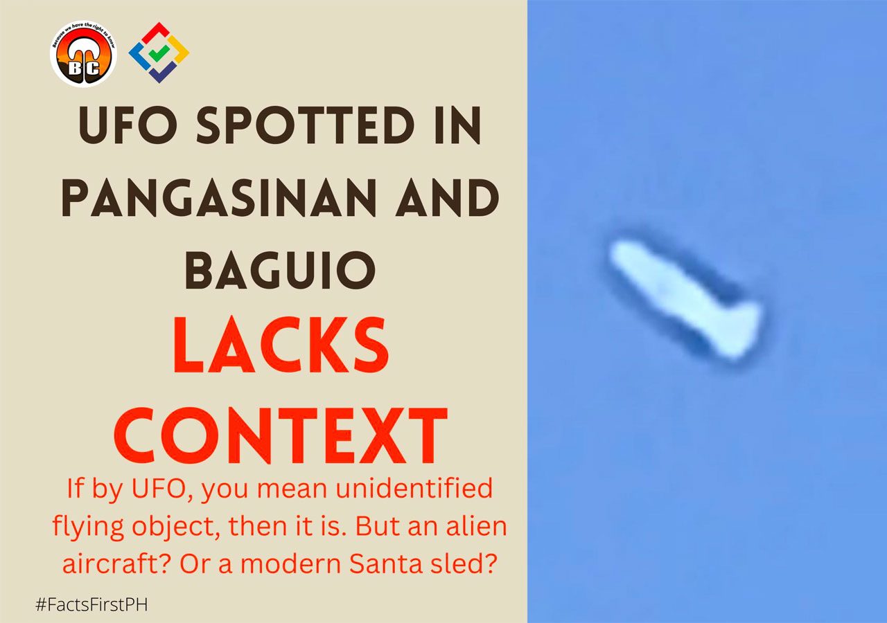 Claim: UFO spotted in Pangasinan and Baguio