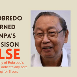 Claim: Leni Robredo mourned CPP-NPA’s Joma Sison