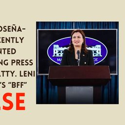 Claim: Daphne Oseña-Paez, recently appointed Malacañang press briefer, is Atty. Leni Robredo’s “BFF”