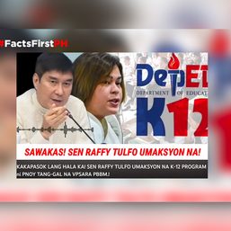 FACT CHECK: Video falsely claims Sara Duterte will scrap K-12
