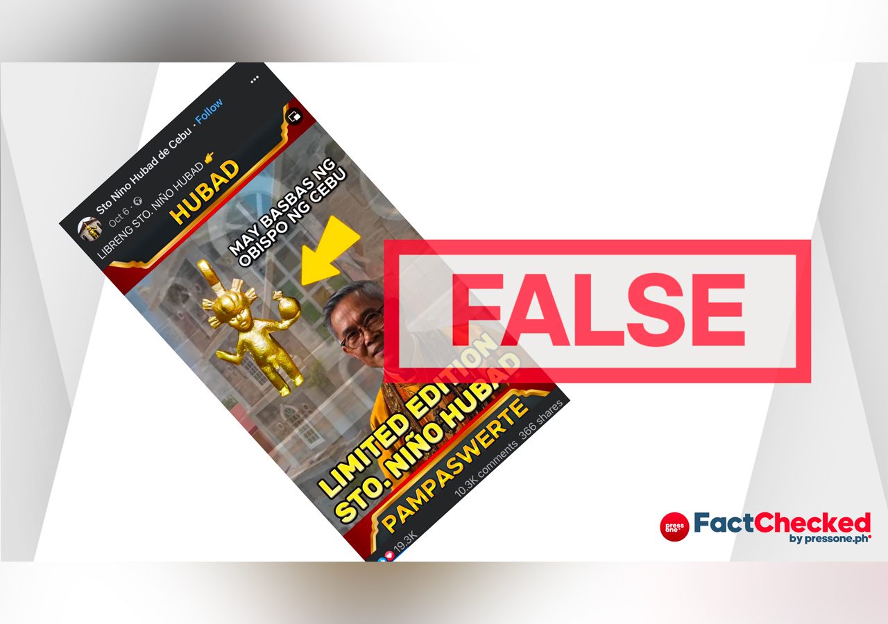 Fact Check: Cebu Archbishop Palma did not bless ‘naked Santo Niño’