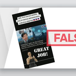 FACT CHECK: Tiktok video falsely claims Marcos Jr. admin brought PH’s first satellite