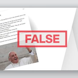 FACT CHECK: Pope Francis did not say ‘We can eat what we want at Easter’