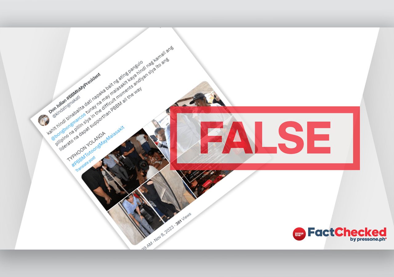 FACT CHECK: Bongbong Marcos’ visit to Typhoon Yolanda victims was covered by the media